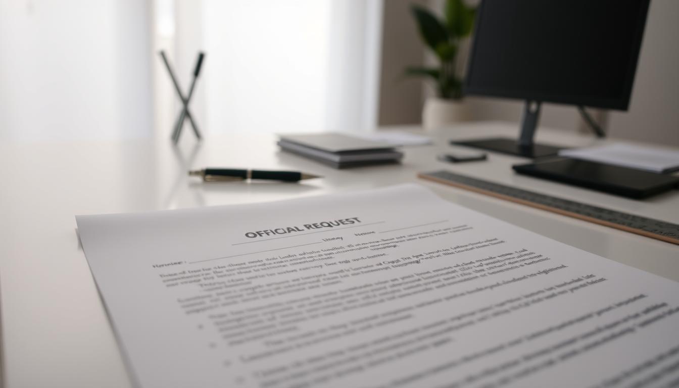 בקשה מסודרת רשמית